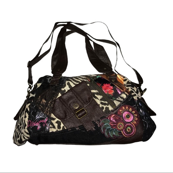 Desigual Bols Tokyo Patch Night Multi Color Satchel Bag - Picture 6 of 8